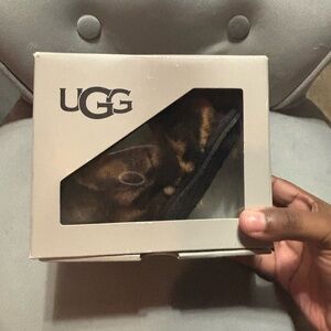 UGG Tan and Black Slippers